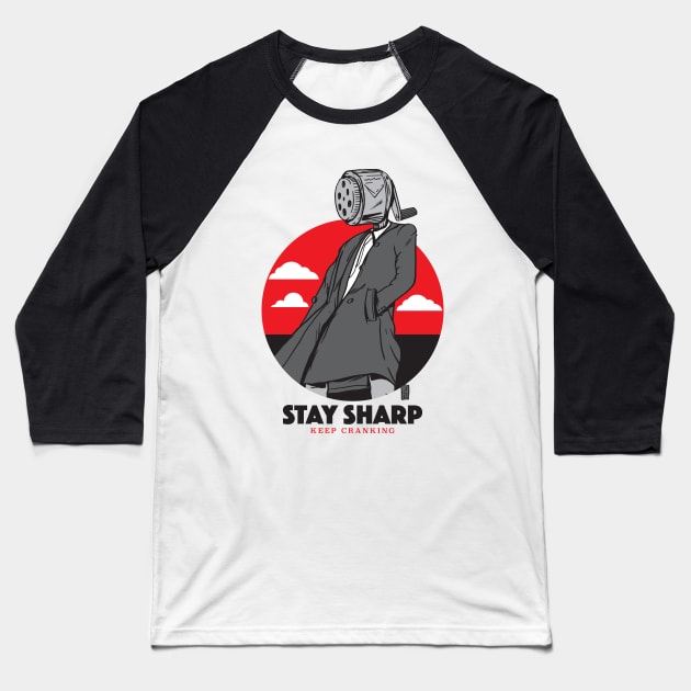 Stay Sharp Baseball T-Shirt by Thomcat23